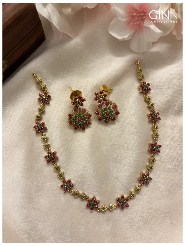 Ruby Meadow Garland Necklace