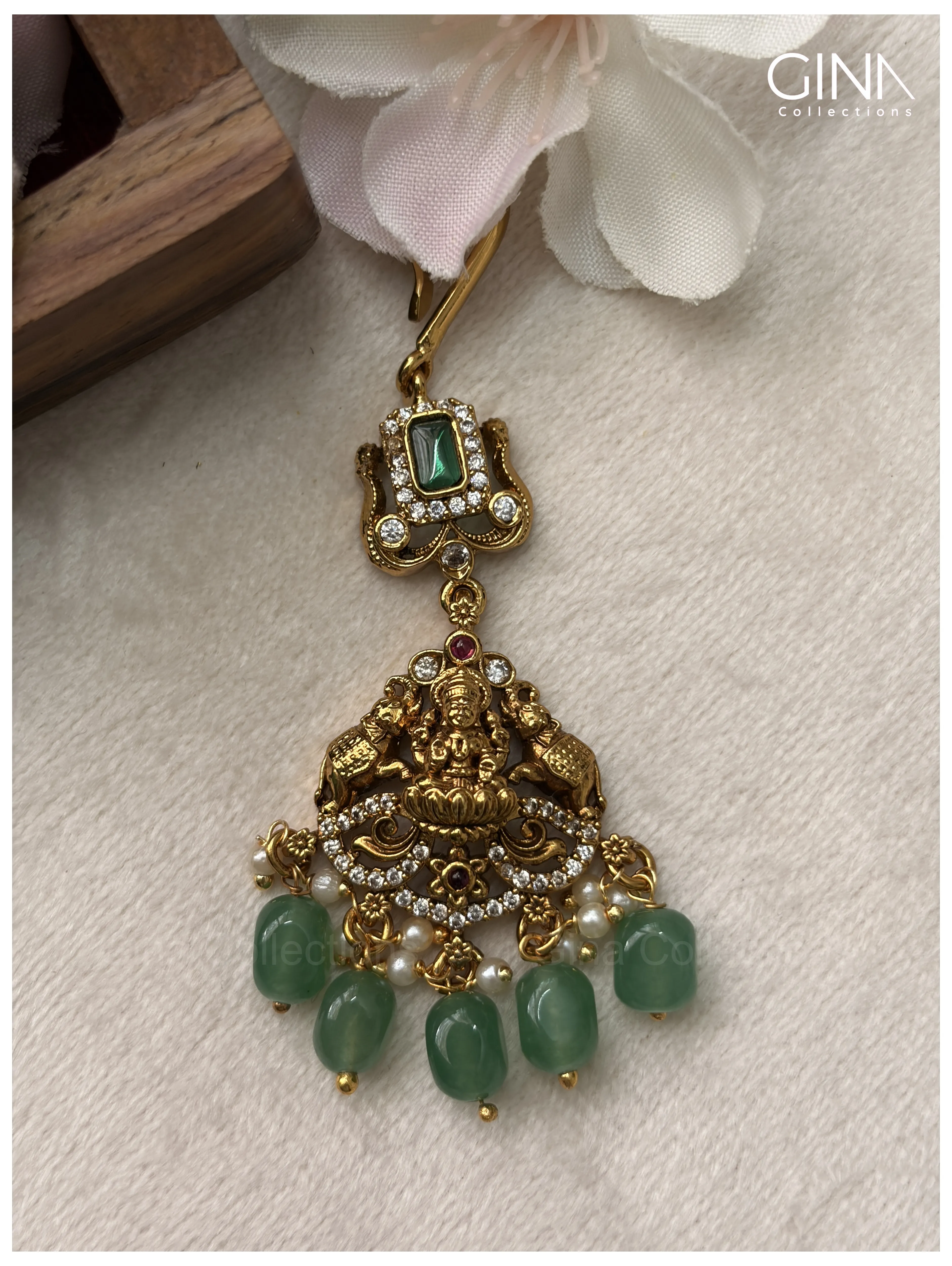Premium Gold Plated Nakshi Maang Tikka Alternative View