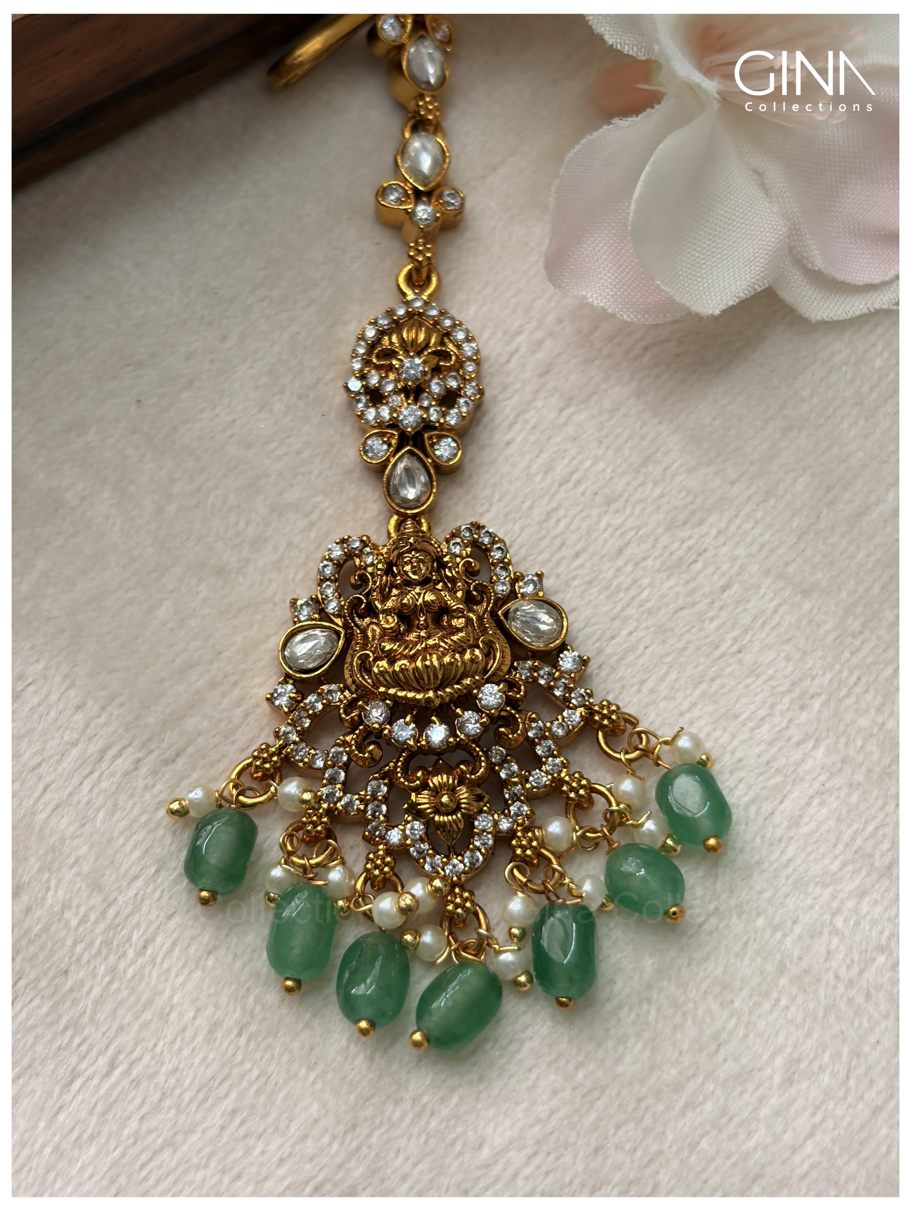 Premium Nakshi Stone Maang Tikka Alternative View