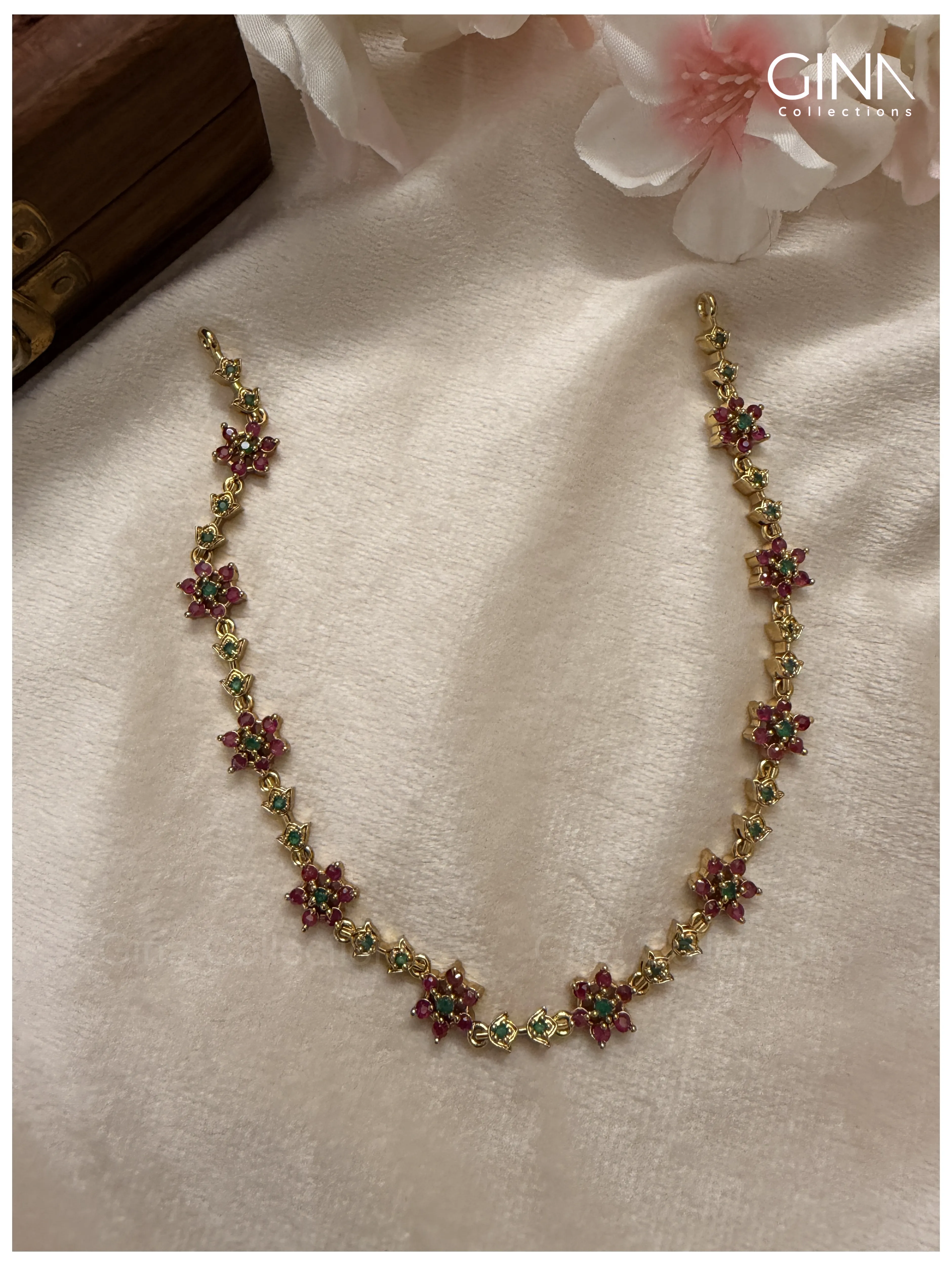 Ruby Meadow Garland Necklace Alternative View